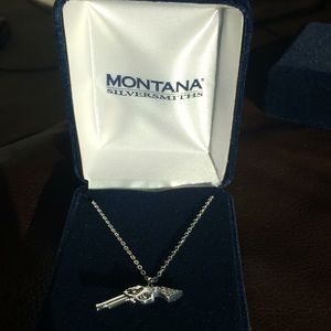 Silver Pistol Necklace